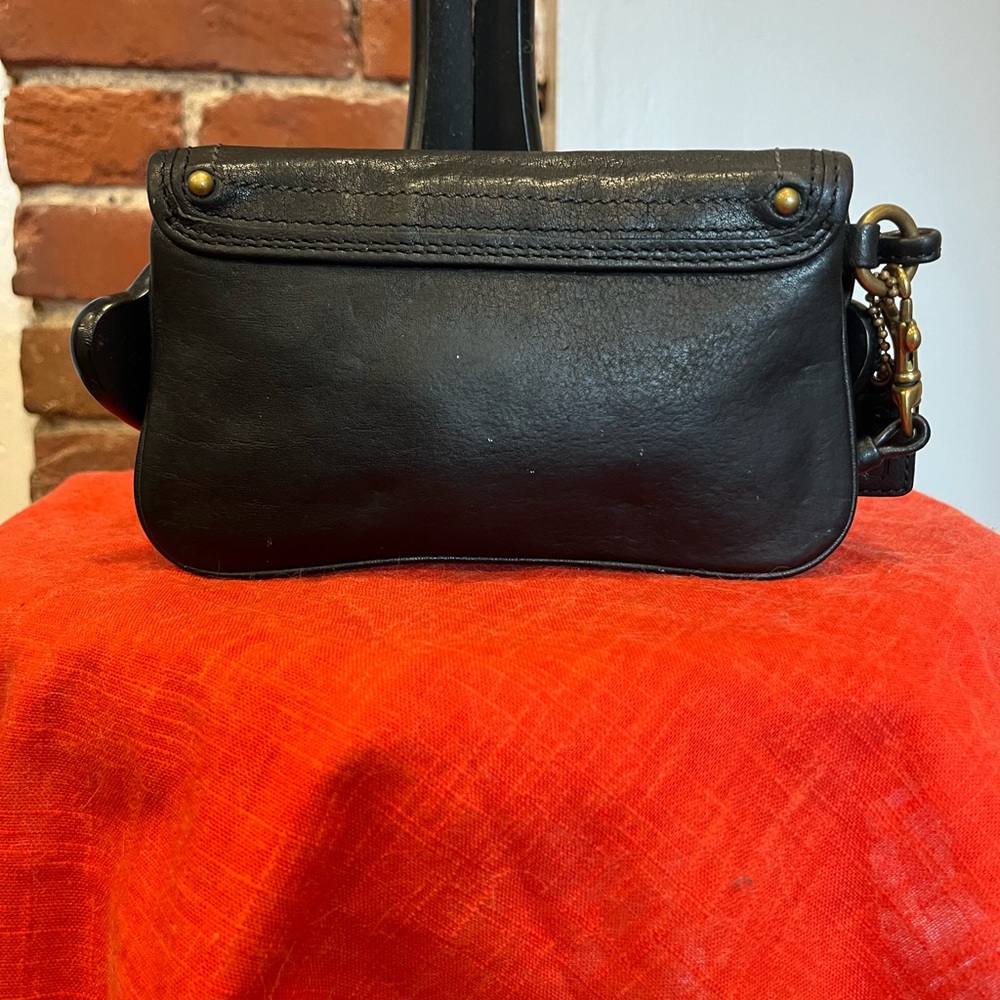 Coach Gigi 65th Ann. Black Leather Turn Lock Wristlet - Coin Wallet Clutch Pouch - Picture 14 of 16